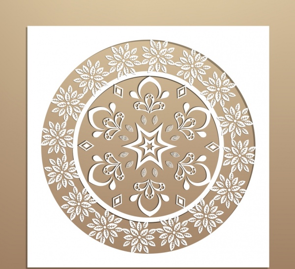 Fondo decorado clásico simétrico corte decoración círculo