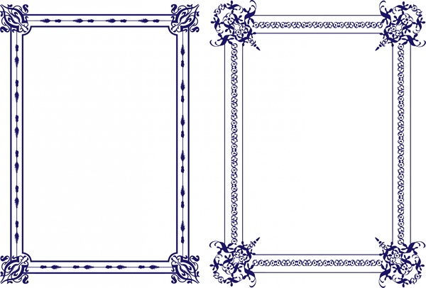 bingkai klasik desain dekorasi gaya ungu