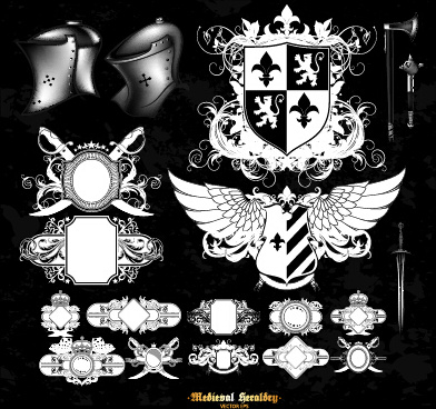古典的な紋章の装飾ベクトル