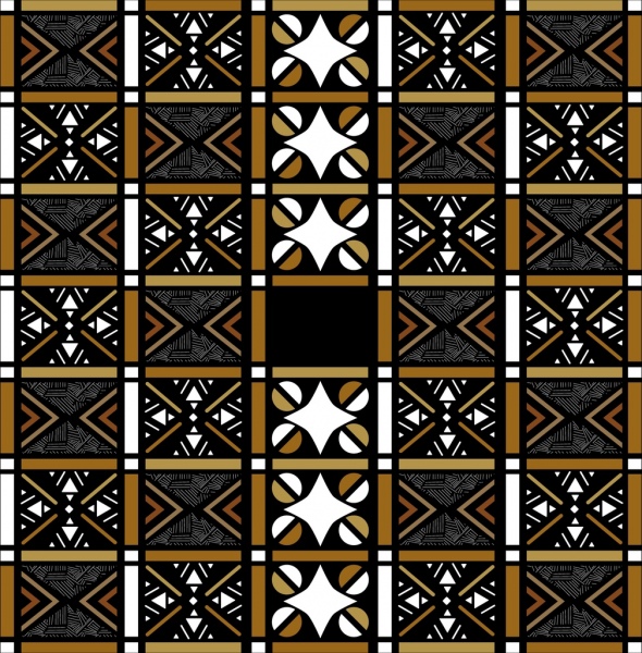 古典的なパターン設計のシームレスな正方形装飾