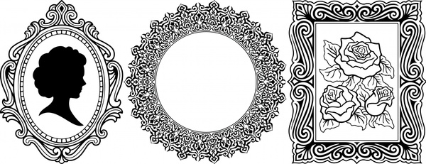 Classical marcos ilustracion en blanco y negro