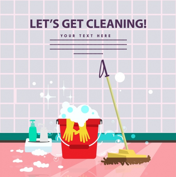 Decoracion de casa limpieza promoción publicidad iconos