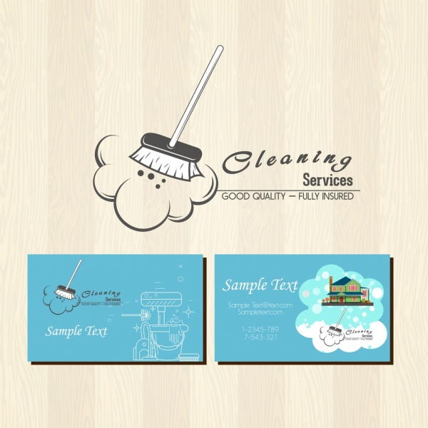 service de nettoyage des outils de publicité icônes ornement travaux ménagers