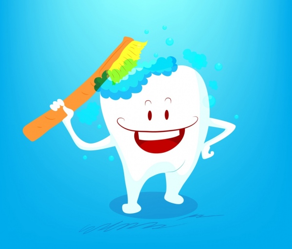تنظيف الأسنان رمز مضحك تصميم منمقرمز مكافحة ناقلاتناقل حر تحميل مجاني