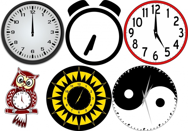 Conjunto de diseño de reloj