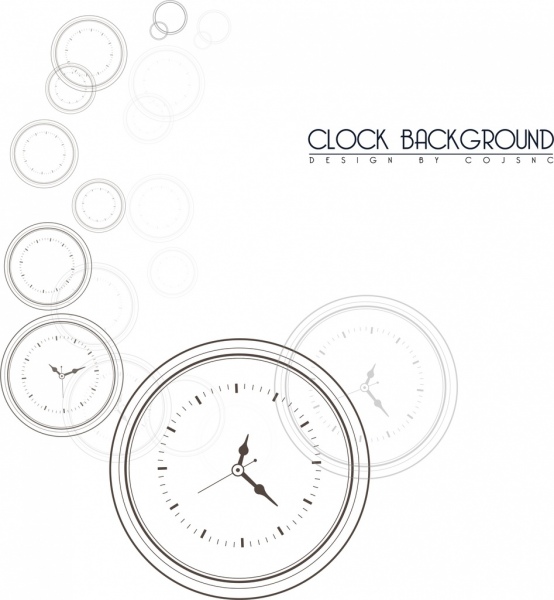 horloges d’information projet de cercles blancs noirs