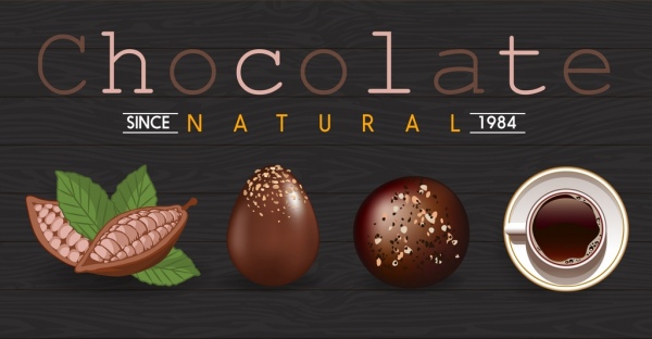 cocolate 廣告閃亮的現代設計棕色裝飾品