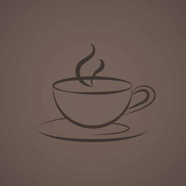 咖啡杯徽標圖示向量