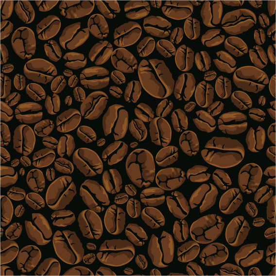 Granos de café backgrounds vector