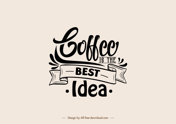 القهوة ديكور عنصر الخط خط الشريط رسم التصميم الكلاسيكي
