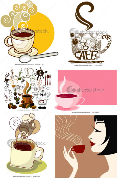 Kaffee-Symbol und Hintergrund-Design-Vektor