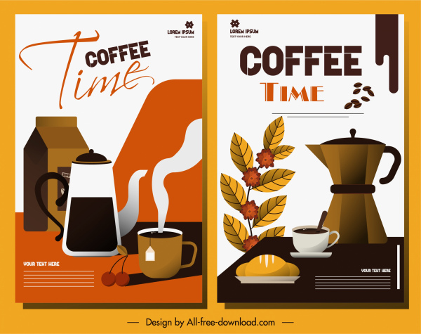 Kaffee-Zeit-Plakat farbige klassische Dekor