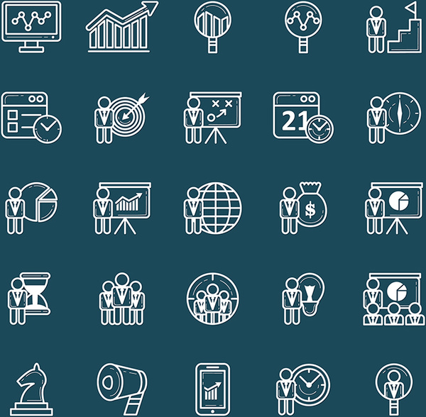Sammlung von Business icons