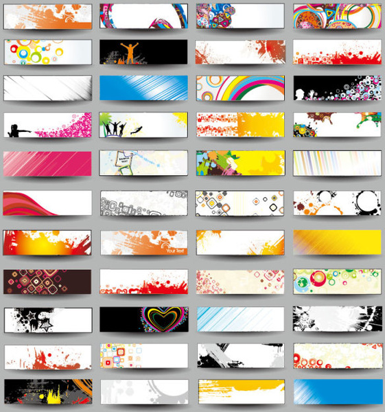 Sammlung von stilvollen Visitenkarten Design Elemente Vektor
