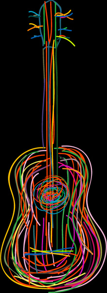 farbige Linien Musikinstrumente Vektor