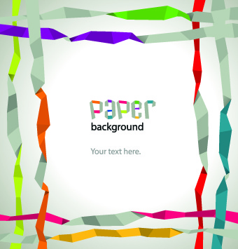 Color Paper Ribbon Background Graphic