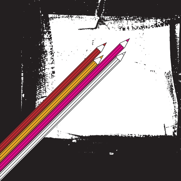 warna pensil vektor