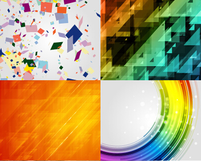 conjunto de vectores de fondo color arte abstracto
