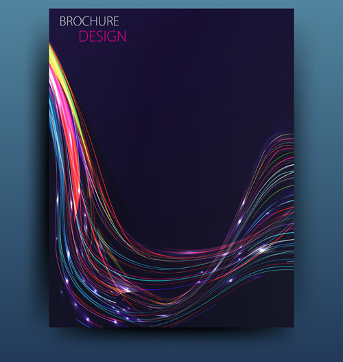brosur abstrak yang berwarna menutupi template vektor