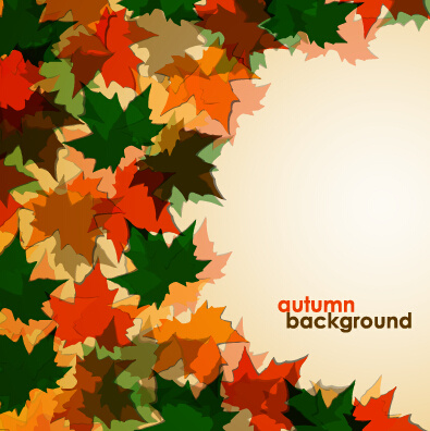 色の秋の葉のベクトルの背景