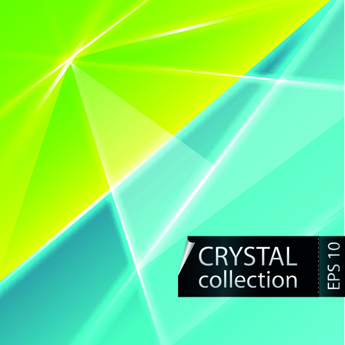 formas de triángulo de cristal de colores vector fondo