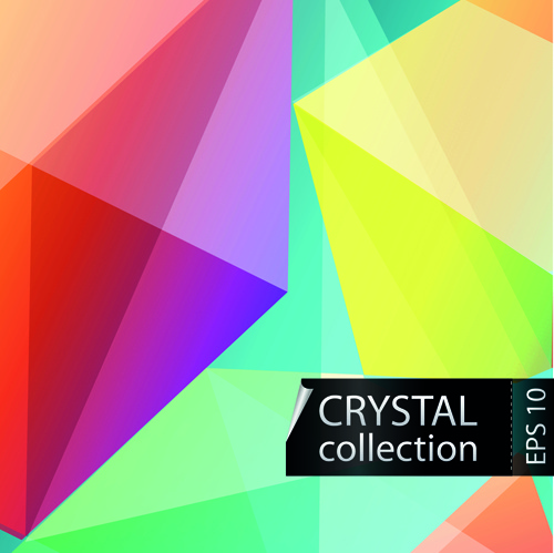 クリスタル三角形のベクトルの背景