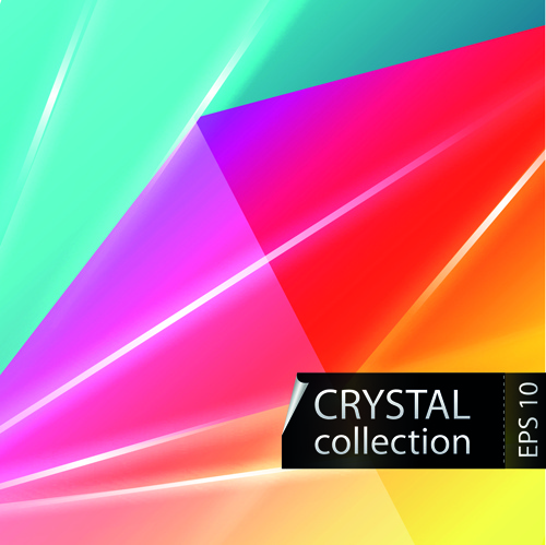 formas de triángulo de cristal de colores vector fondo