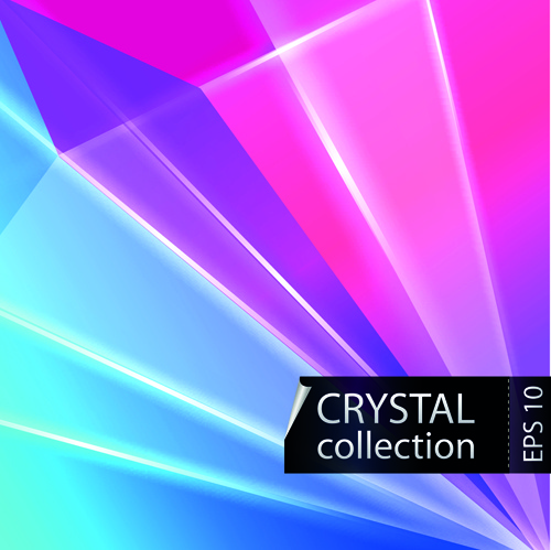 cristallo colorato triangolo modella il vettore sfondo