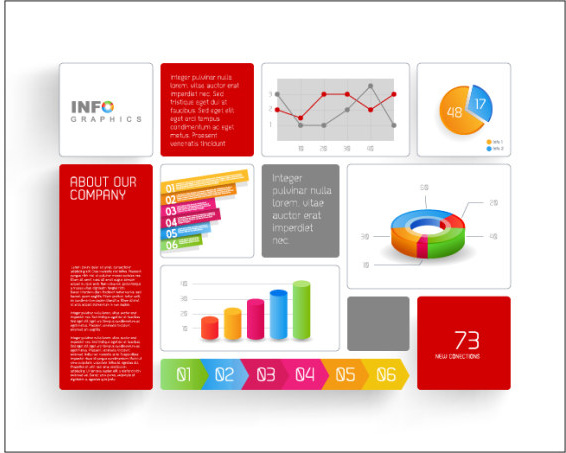 Colored Elements Infographic Vector Colored Elements Infographic Vector