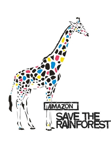 giraffa colorata grafica vettoriale