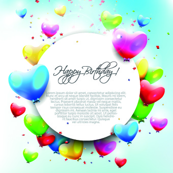balon berwarna Selamat ulang tahun vektor