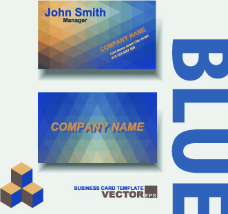 بطاقات الأعمال التجارية الحديثة الملونة المتجهات
