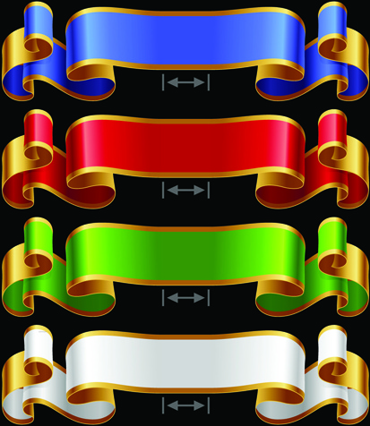 Colored Ribbons Design Vector