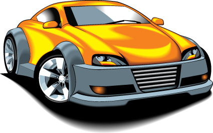 vettore degli elementi colorati sport auto
