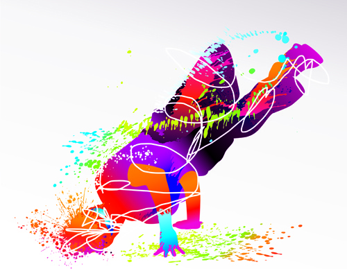 elementos de colores deportes arte vectorial