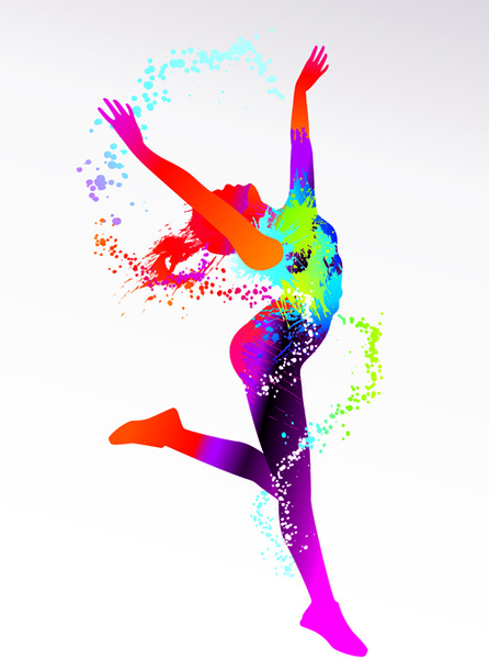 elementi colorati sport arte vettoriale