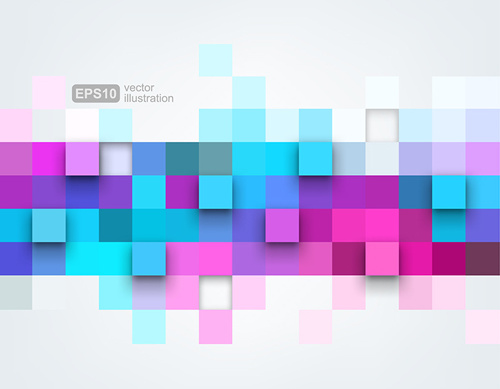 Colored Squares Concept Backgrounds Vector