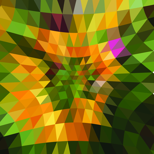 色三角形の抽象的な背景のベクトル