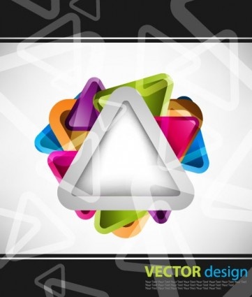 Fondo abstracto de vector triángulo color
