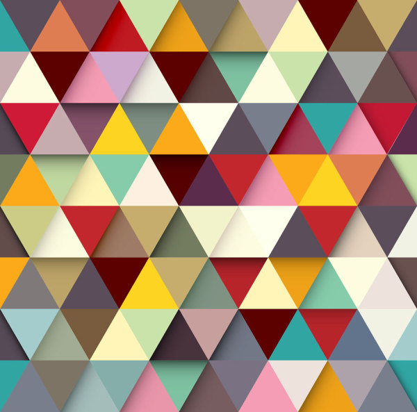 色三角形のベクトルの背景
