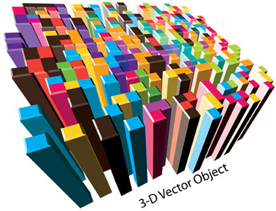 color de objetos 3d vector de fondo