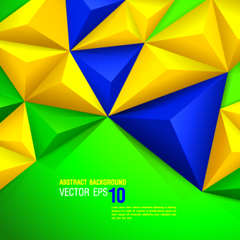 formas 3d coloridas de fondo vector