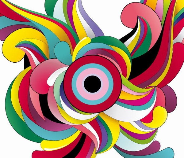 seni garphic berwarna-warni abstrak latar belakang vektor