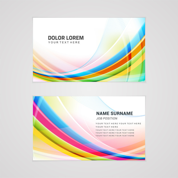 Template warna-warni abstrak bisnis kartu