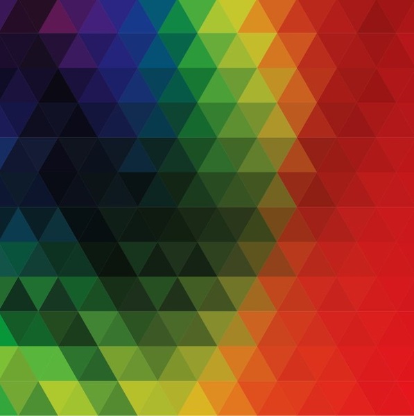 ilustrasi warna-warni vektor segitiga geometris abstrak