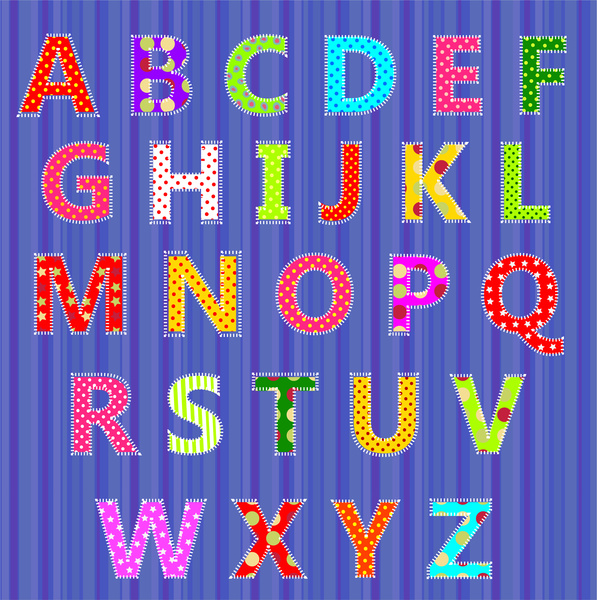alphabet coloré