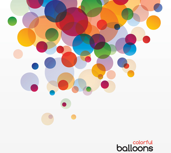immagine vettoriale di palloncini colorati