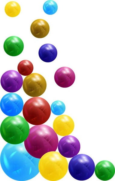 conjunto de vector de elementos de diseño de bolas coloridas