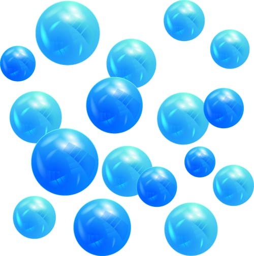 Colorful Balls Design Element Vector Set