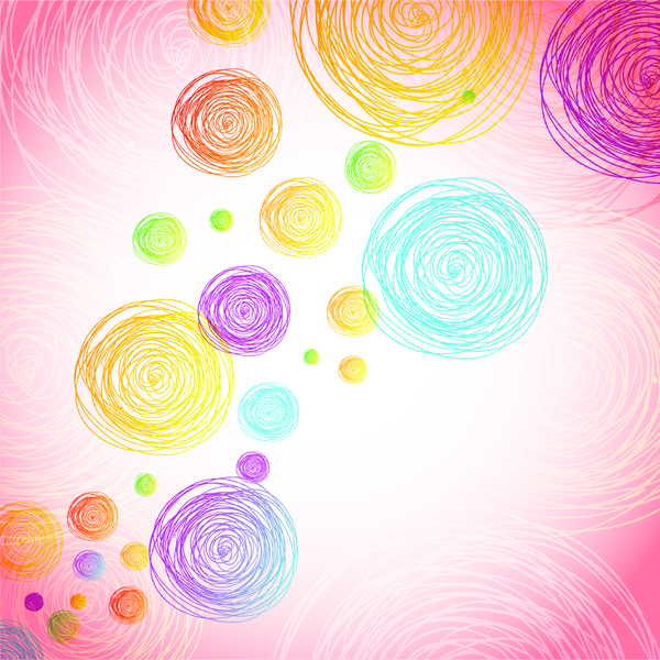 lingkaran berwarna-warni abstrak latar belakang